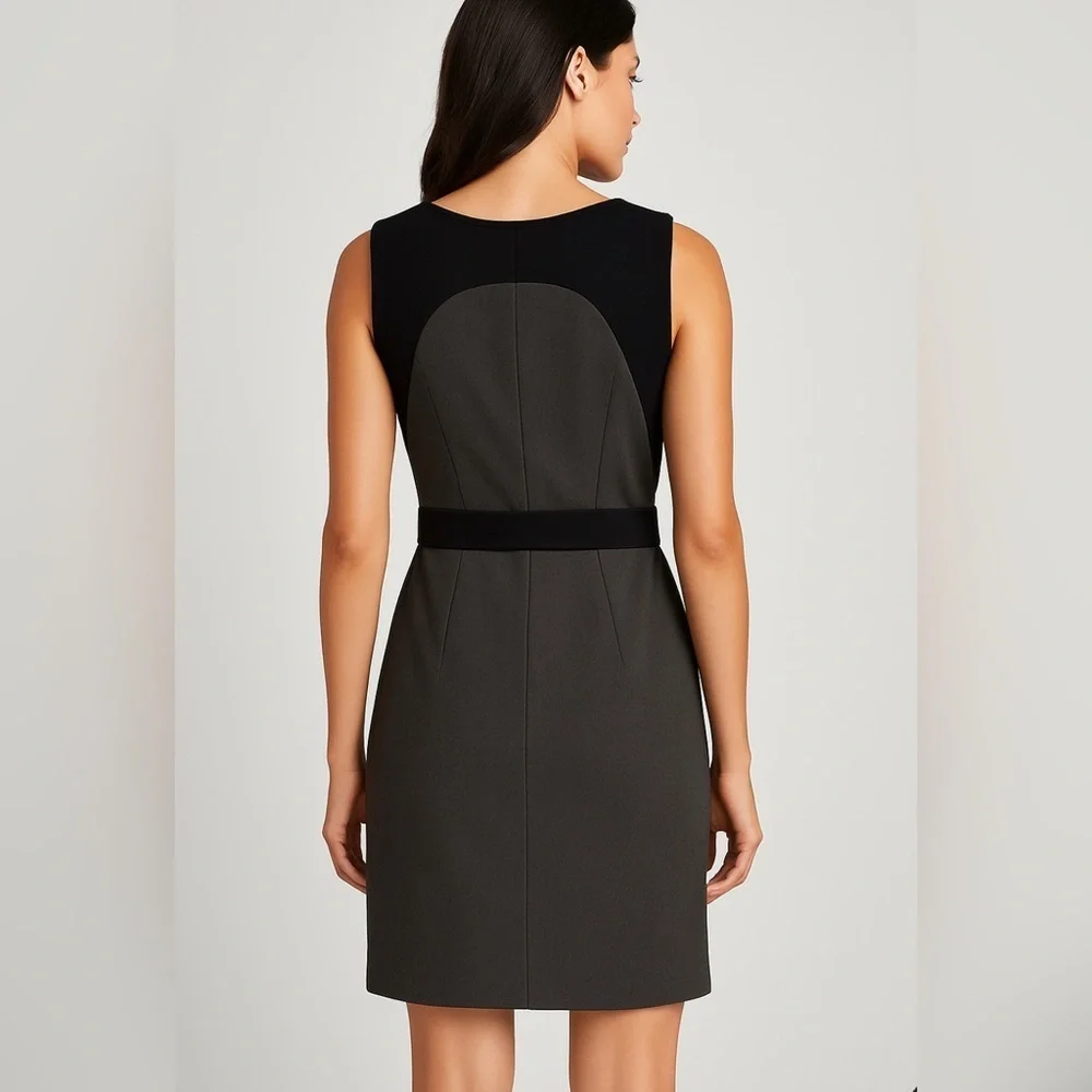 Milly New York Wool Colorblock Sleeveless Tank Dress